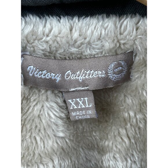 Victory Outfitters Utility Vest Mens XXL Green Sherpa Lined Hooded Outdoor Wear - Picture 6 of 13